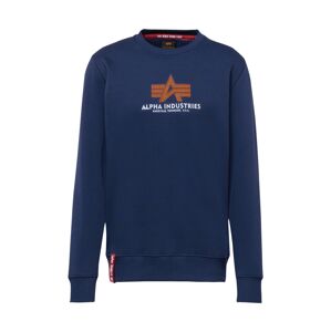 ALPHA INDUSTRIES Mikina  námornícka modrá / oranžová / biela