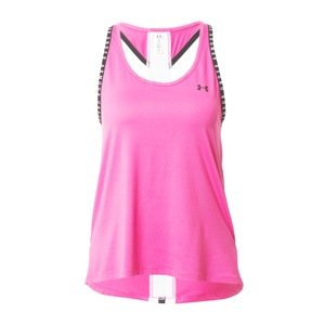 UNDER ARMOUR Športový top  fuksia / čierna / biela