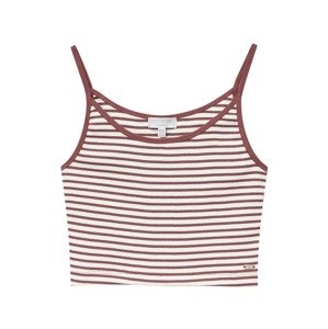 Pull&Bear Top  okrová / biela