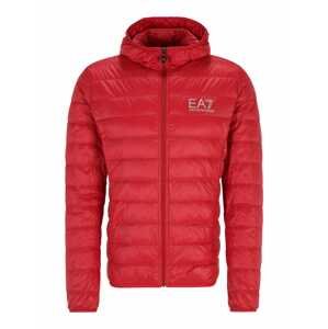 EA7 Emporio Armani Zimná bunda  červená / strieborná