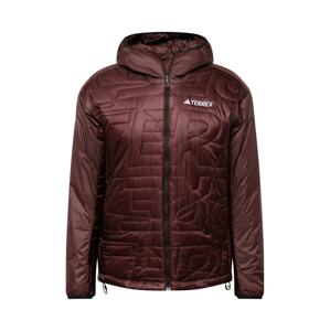 ADIDAS TERREX Outdoorová bunda 'Xperior Varilite'  tmavohnedá / biela