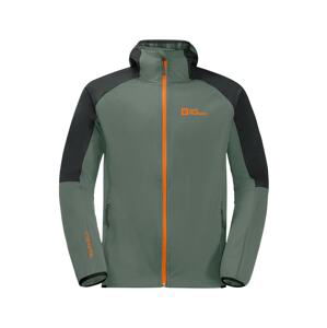 JACK WOLFSKIN Sportjacke 'FELDBERG'  kaki / oranžová / čierna