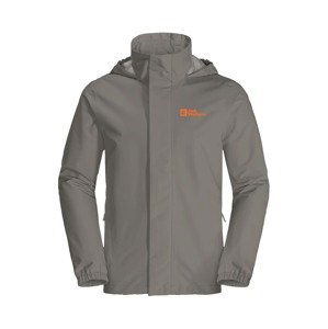 JACK WOLFSKIN Outdoorjacke 'STORMY POINT'  sivá / oranžová