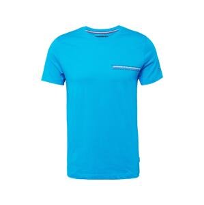 TOMMY HILFIGER T-Shirt  azúrová / tmavomodrá / eozín / biela
