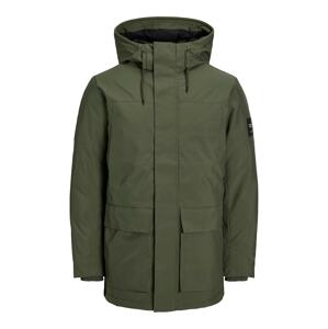 JACK & JONES Zimná parka 'Rob'  tmavozelená