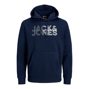 JACK & JONES Mikina  námornícka modrá / šedobiela