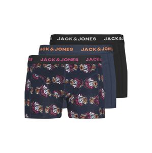 JACK & JONES Boxerky  námornícka modrá / tmavomodrá / čierna / biela