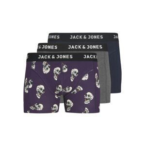 JACK & JONES Boxerky 'CHIKE'  námornícka modrá / tmavosivá / slivková