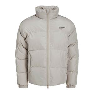 JACK & JONES Zimná bunda 'Viper'  kamenná / čierna