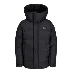 JACK & JONES Zimná bunda 'TWICE'  čierna / biela