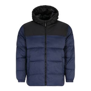 Jack & Jones Plus Zimná bunda 'TOBY'  námornícka modrá / čierna