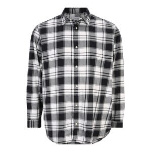 Jack & Jones Plus Košeľa 'JOSHUA'  čierna / biela