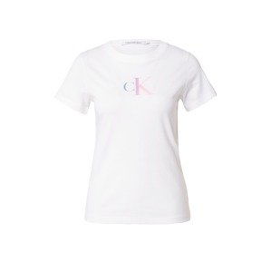 Calvin Klein Jeans Tričko  tmavomodrá / ružová / šedobiela