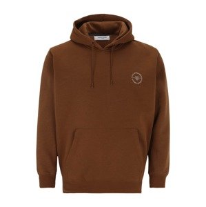 Jack & Jones Plus Mikina  karamelová / biela