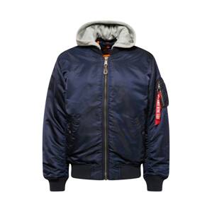 ALPHA INDUSTRIES Prechodná bunda 'MA-1 ZH'  námornícka modrá / sivá melírovaná / červená / šedobiela