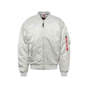 ALPHA INDUSTRIES Prechodná bunda  svetlosivá / červená