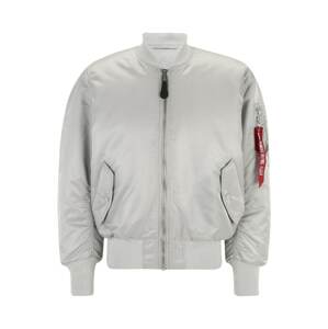 ALPHA INDUSTRIES Prechodná bunda 'MA-1'  svetlosivá / purpurová / biela