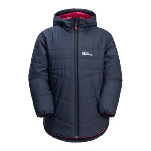 JACK WOLFSKIN Outdoorová bunda 'Solyd'  tmavomodrá / ohnivo červená / biela