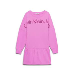 Calvin Klein Jeans Šaty 'HERO'  ružová / červeno-fialová