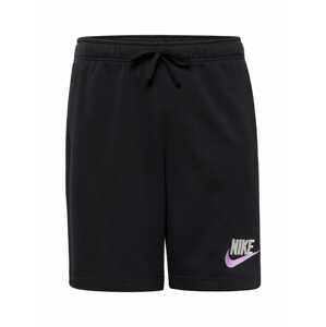 Nike Sportswear Nohavice  fialová / čierna / biela