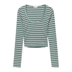 Pull&Bear Tričko  tmelová / sivá melírovaná / tmavozelená / biela