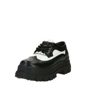 BUFFALO Šnurovacie topánky 'ASPHA'  čierna / biela