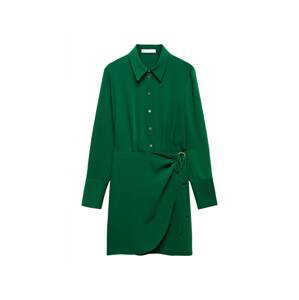 MANGO Košeľové šaty 'Bela'  zelená