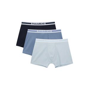 Pull&Bear Boxerky  modrá / námornícka modrá / svetlomodrá / biela