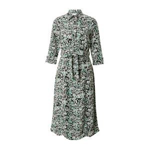 Warehouse Košeľové šaty 'Ditsy'  trávovo zelená / čierna / biela