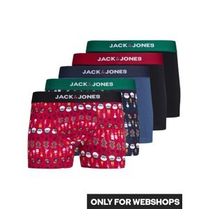 JACK & JONES Boxerky 'SWEET XMAS'  námornícka modrá / zelená / červená / čierna