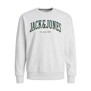 JACK & JONES Mikina 'JOSH'  svetlosivá / sivá melírovaná / tmavozelená