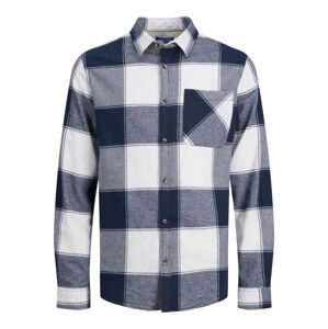 JACK & JONES Košeľa 'JAMES'  tmavomodrá / biela