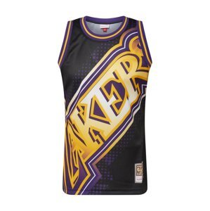 Mitchell & Ness Tričko 'BIG FACE'  medová / svetložltá / tmavofialová / čierna