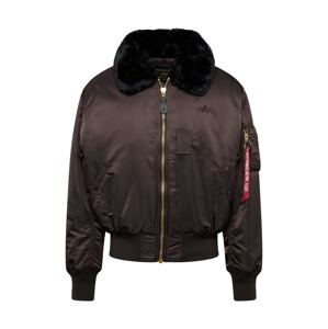 ALPHA INDUSTRIES Prechodná bunda 'B 15'  tmavohnedá / čierna