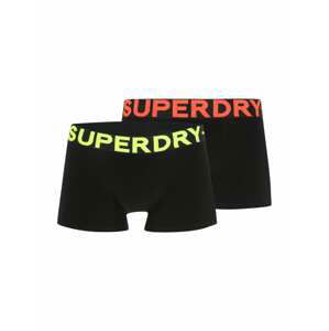 Superdry Boxerky  neónovo zelená / koralová / čierna