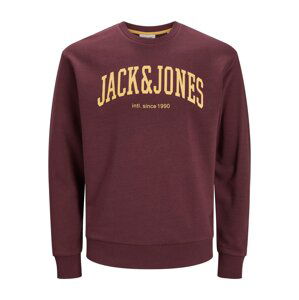 JACK & JONES Mikina 'JOSH'  vínovo červená