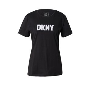 DKNY Tričko 'FOUNDATION'  čierna / prírodná biela