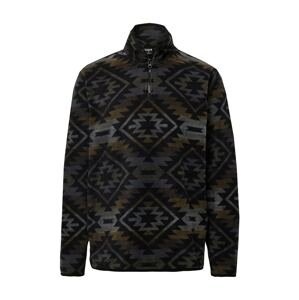 Hurley Športový sveter 'MESA'  tmavohnedá / tmavosivá / čierna