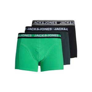 JACK & JONES Boxerky 'ADRIAN'  dymovo šedá / nefritová / tmavozelená / čierna