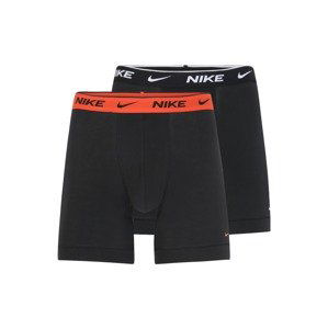 NIKE Športové nohavičky  tmavooranžová / čierna / biela