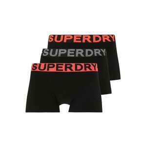 Superdry Boxerky  sivá / neónovo oranžová / čierna