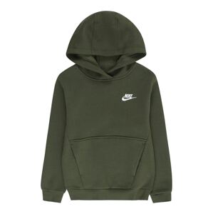 Nike Sportswear Mikina 'Club Fleece'  olivová / biela