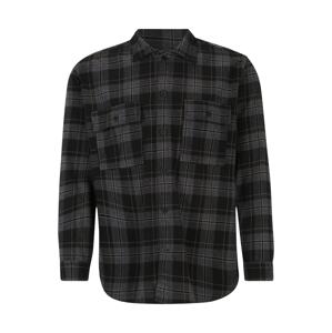 Jack & Jones Plus Košeľa 'Fri'  svetlohnedá / sivá melírovaná / čierna / biela