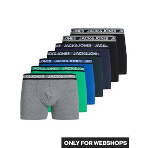 JACK & JONES Boxerky 'ADRIAN'  tmavomodrá / sivá melírovaná / svetlozelená / čierna