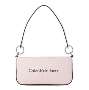 Calvin Klein Jeans Kabelka na rameno  pastelovo ružová / čierna