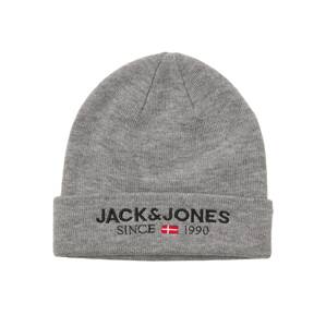 JACK & JONES Čiapky 'ARCHIE'  sivá melírovaná / červená / čierna / biela