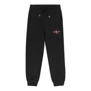 Calvin Klein Jeans Nohavice  svetločervená / čierna / biela