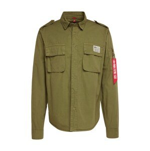 ALPHA INDUSTRIES Prechodná bunda 'Urban Military'  olivová / červená / biela