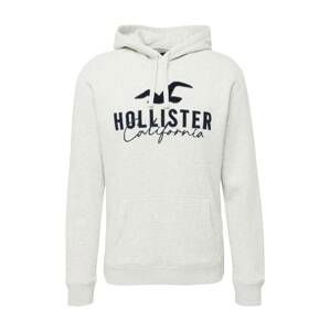 HOLLISTER Mikina  ultramarínová / sivá melírovaná / čierna