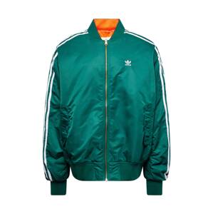 ADIDAS ORIGINALS Prechodná bunda  jedľová / oranžová / biela